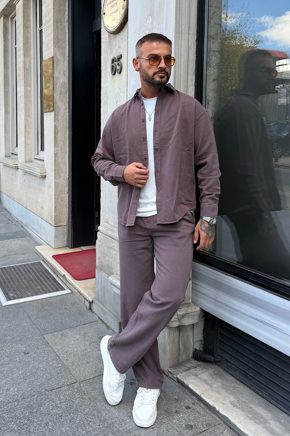Kahverengi Gabardin Takım