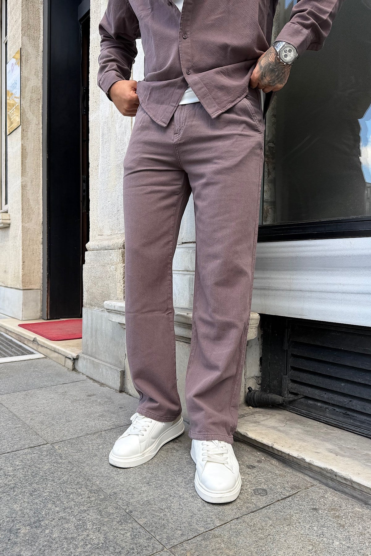 Kahverengi Gabardin Takım
