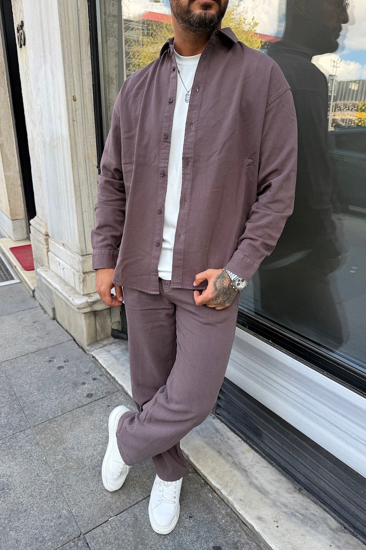 Kahverengi Gabardin Takım