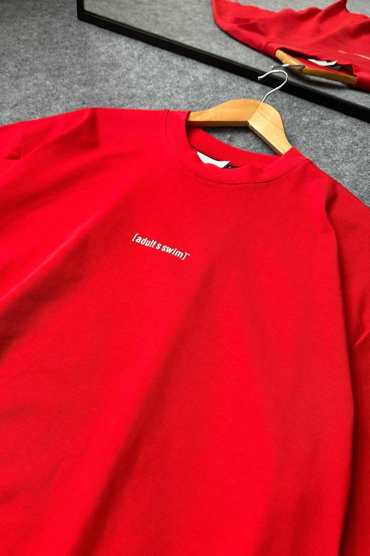 Kırmızı Oversize T-Shirt