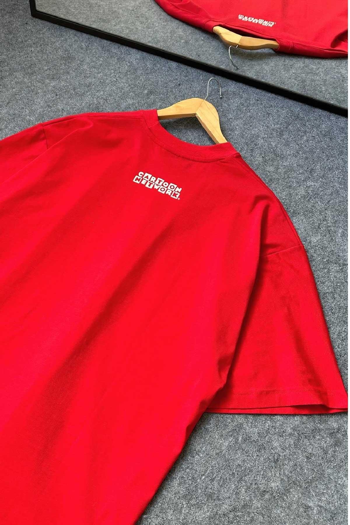 Kırmızı Oversize T-Shirt