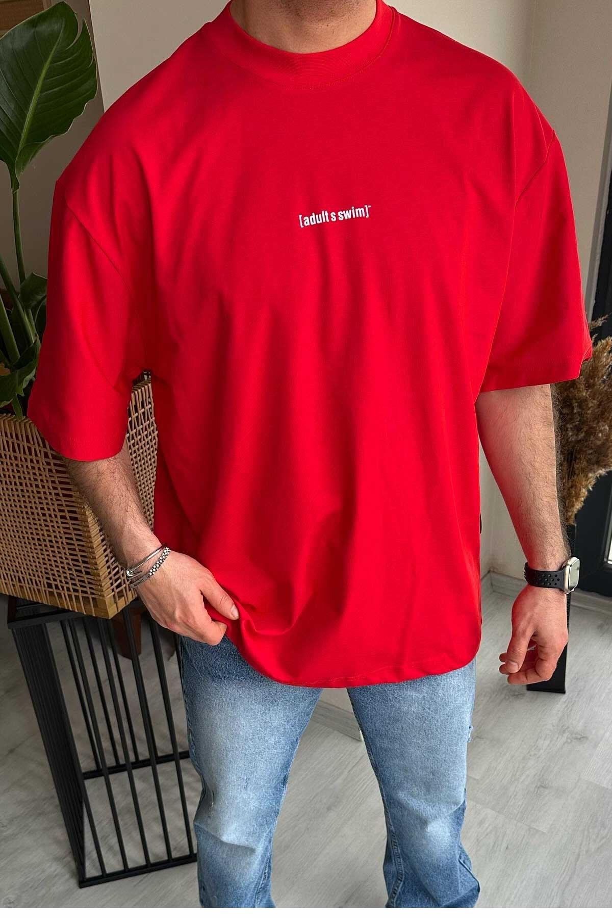 Kırmızı Oversize T-Shirt