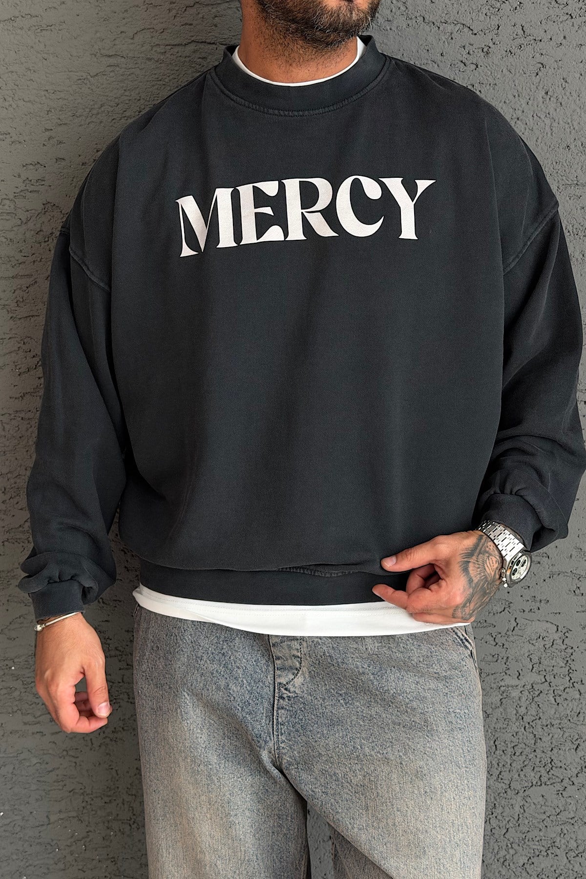 Koyu Gri Mercy Sweatshirt