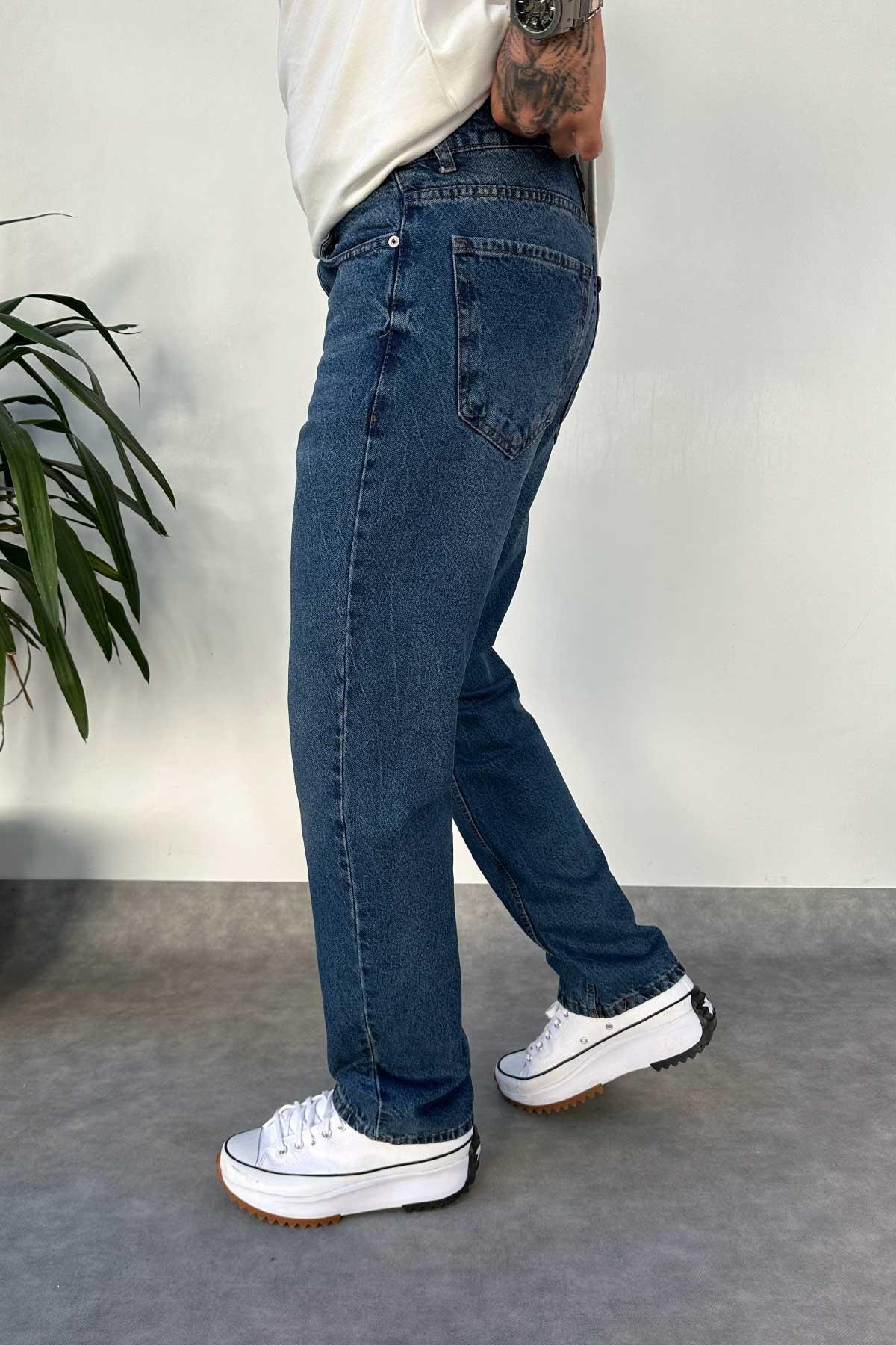 Koyu Mavi Baggy Pantolon 
