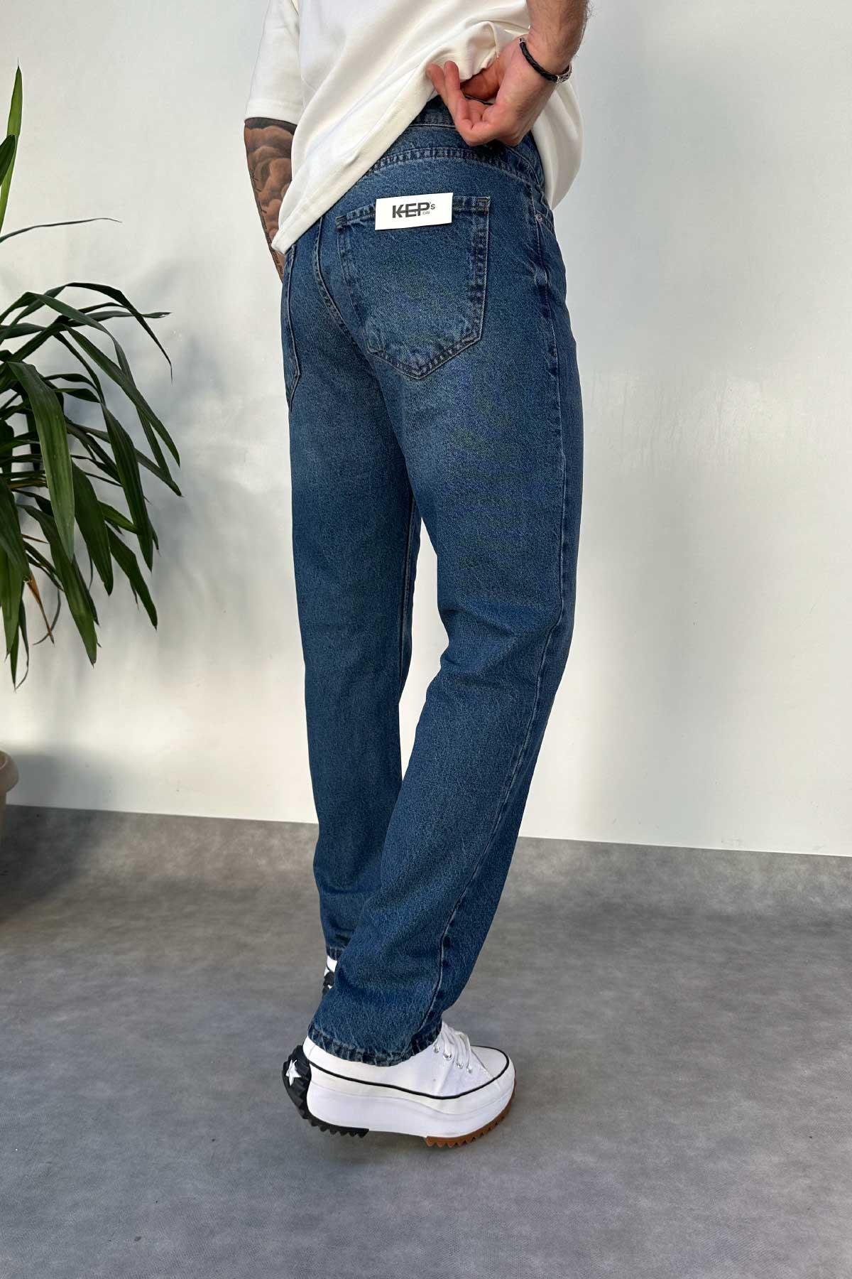 Koyu Mavi Baggy Pantolon 
