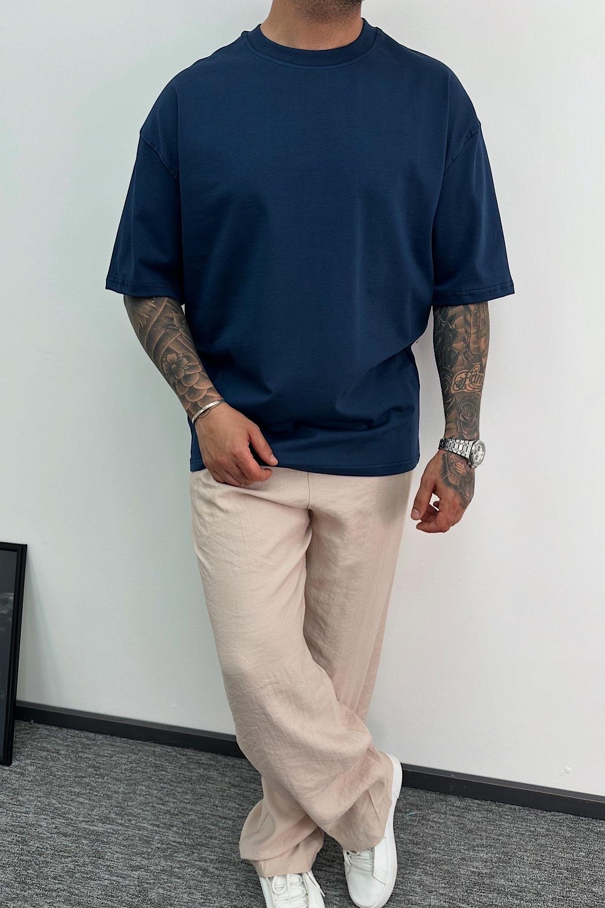 Lacivert Basic T-Shirt