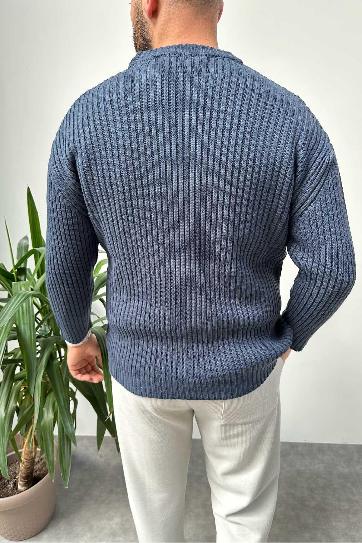 Lacivert Örme Triko