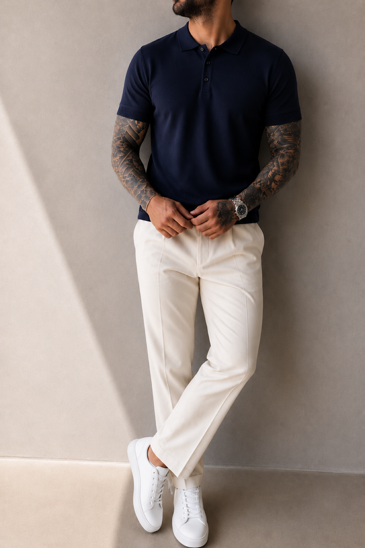 Lacivert Polo Yaka T-Shirt