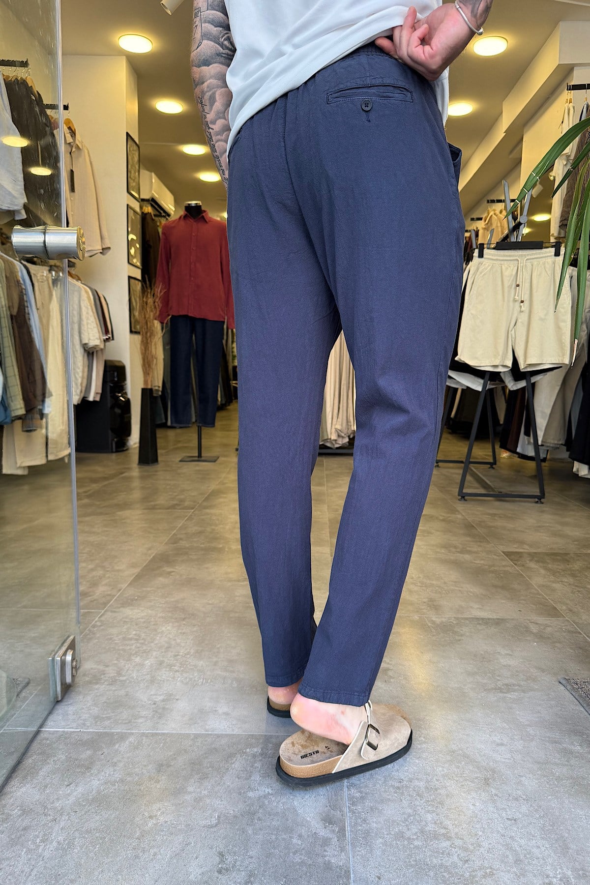 Lacivert Regular Keten Pantolon
