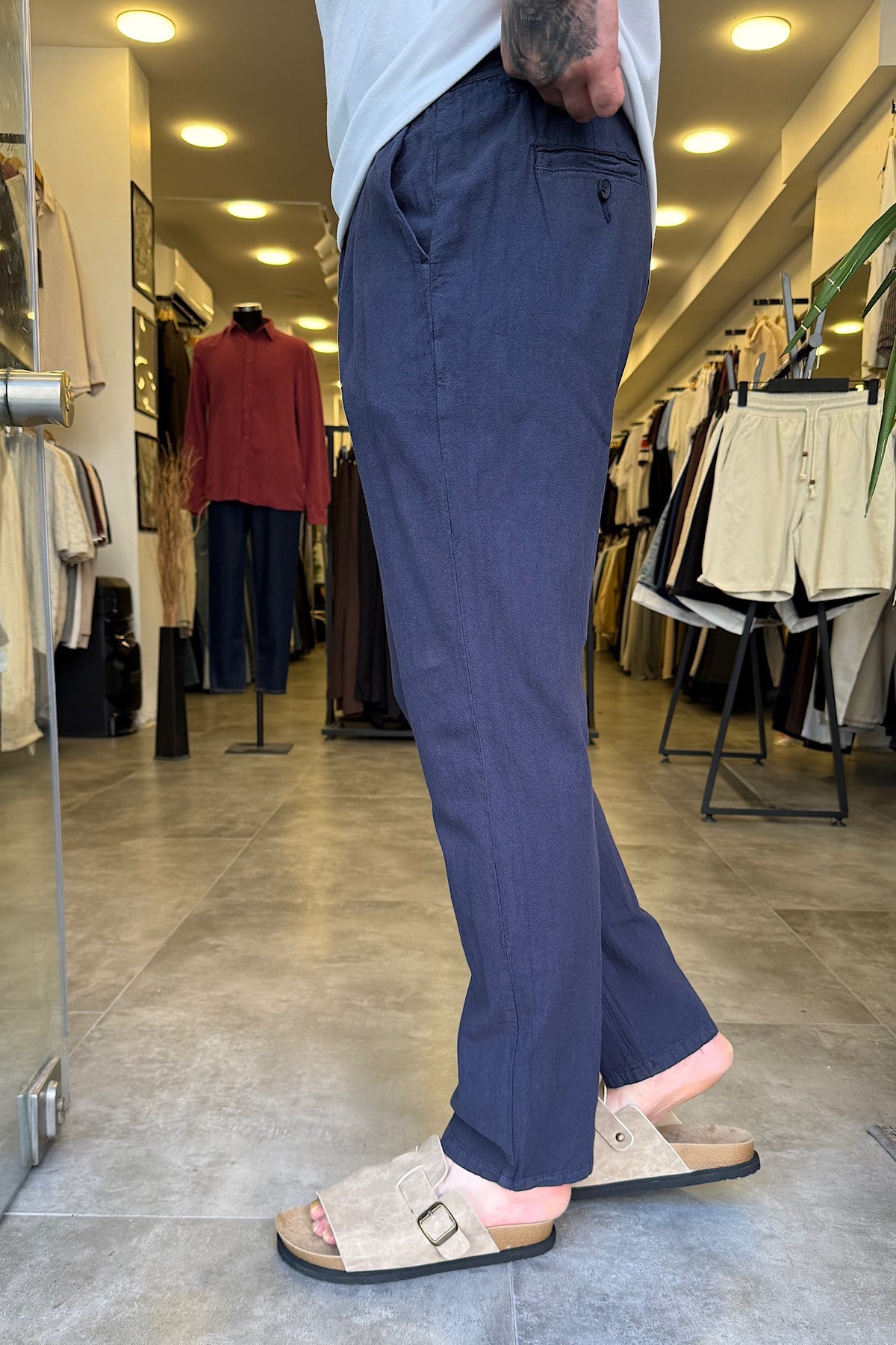 Lacivert Regular Keten Pantolon
