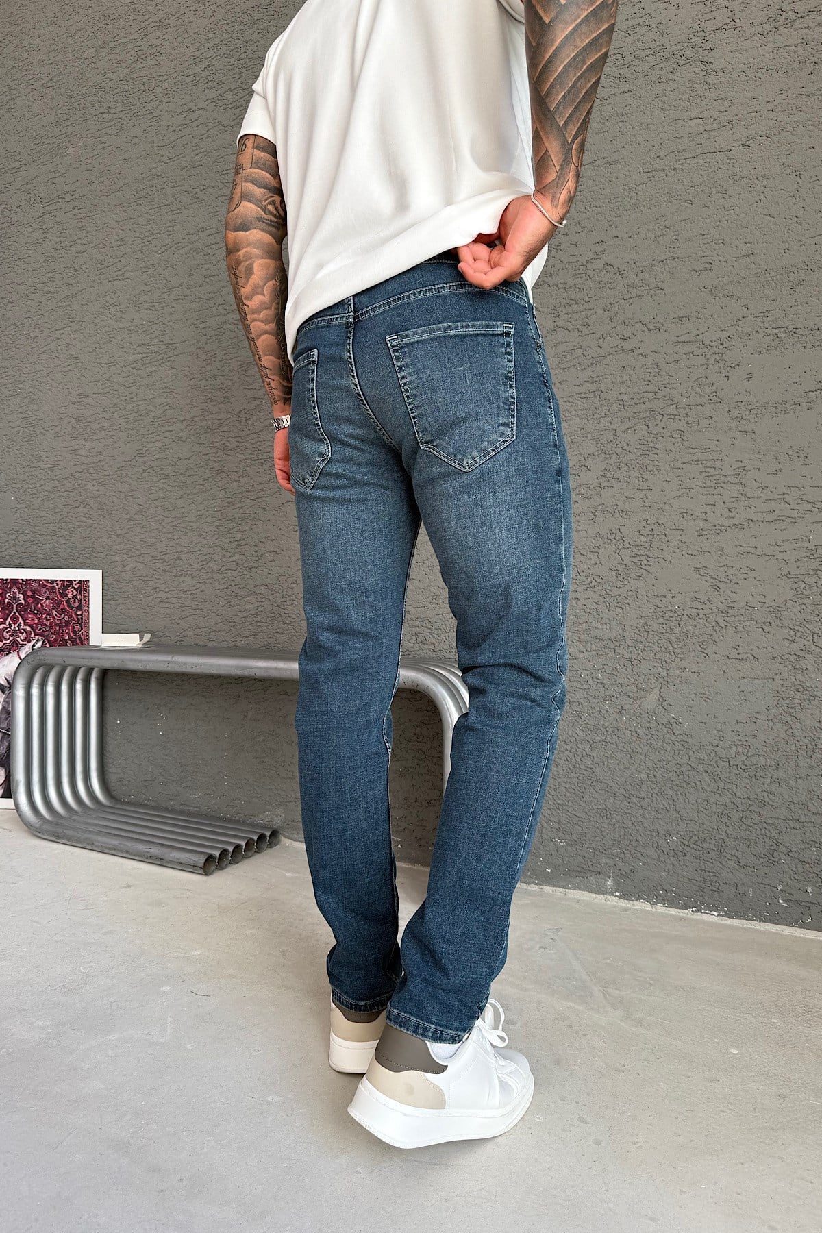 Mavi Yıkamalı Regular Fit Jean