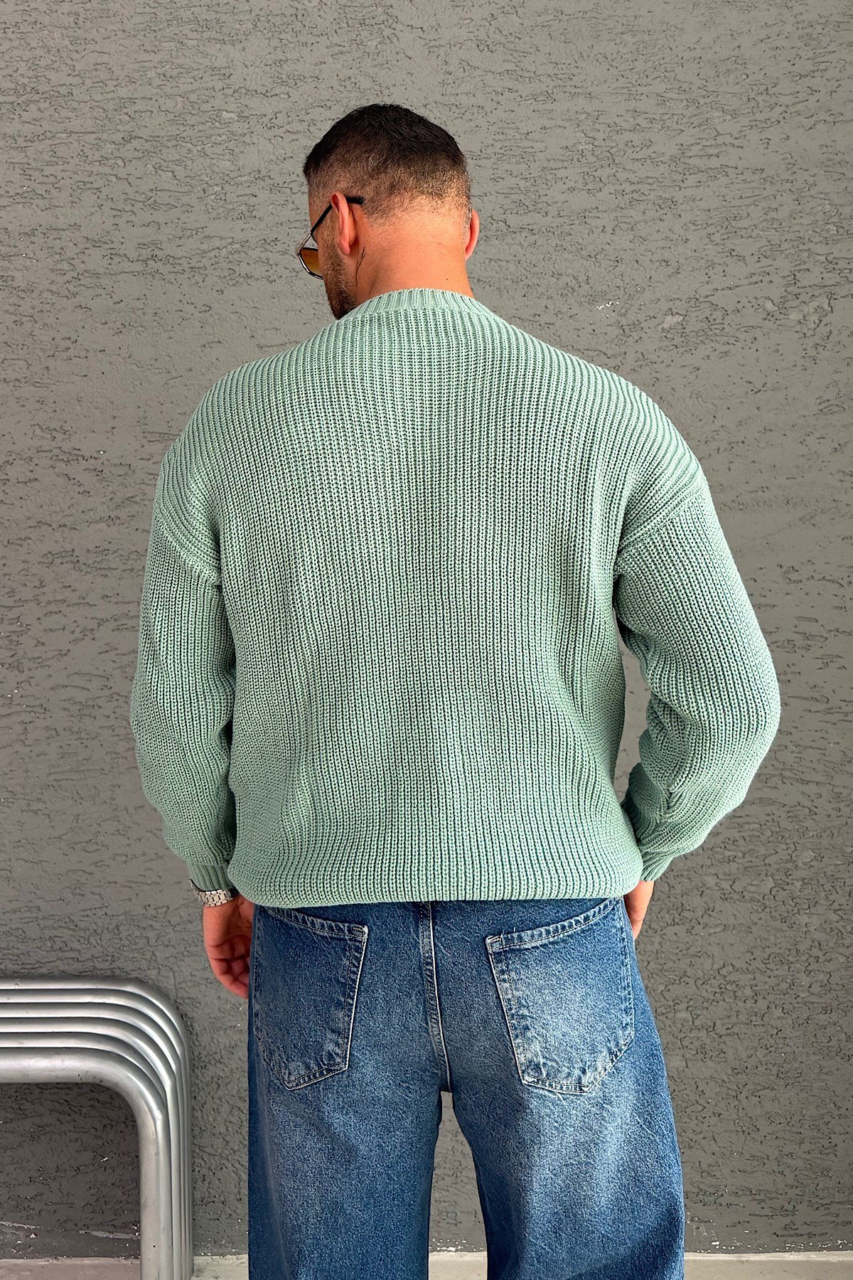 Mint Yeşil Basic Triko Kazak