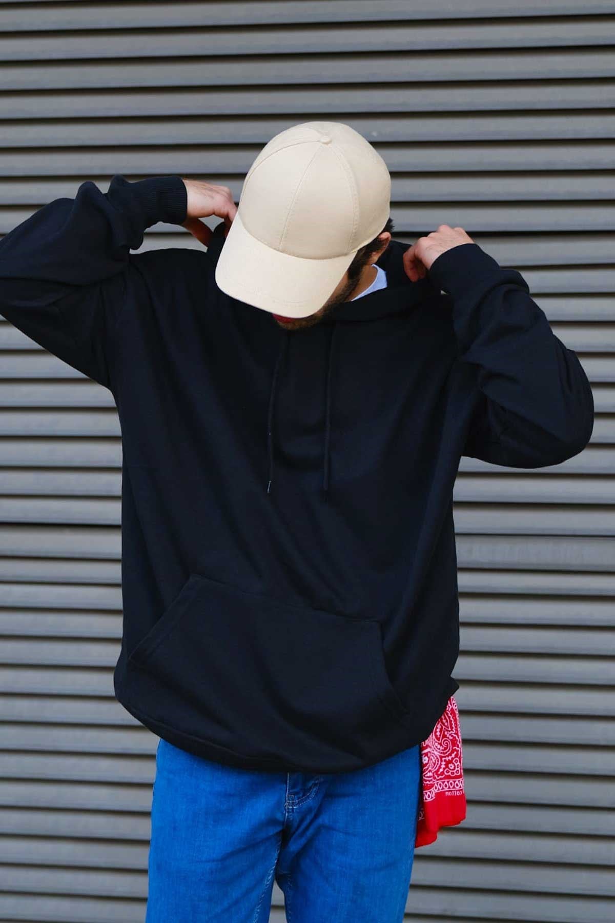 Oversize Arkası Baskılı Sweatshirt