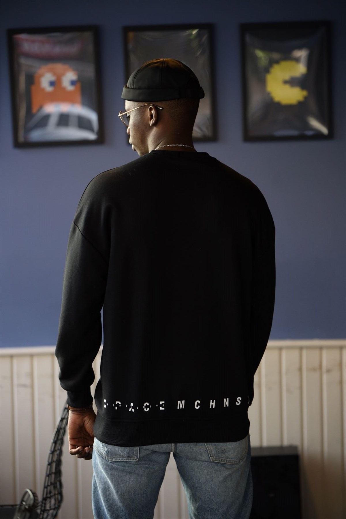 OVERSIZE ASTRONOT SWEATSHIRT SİYAH