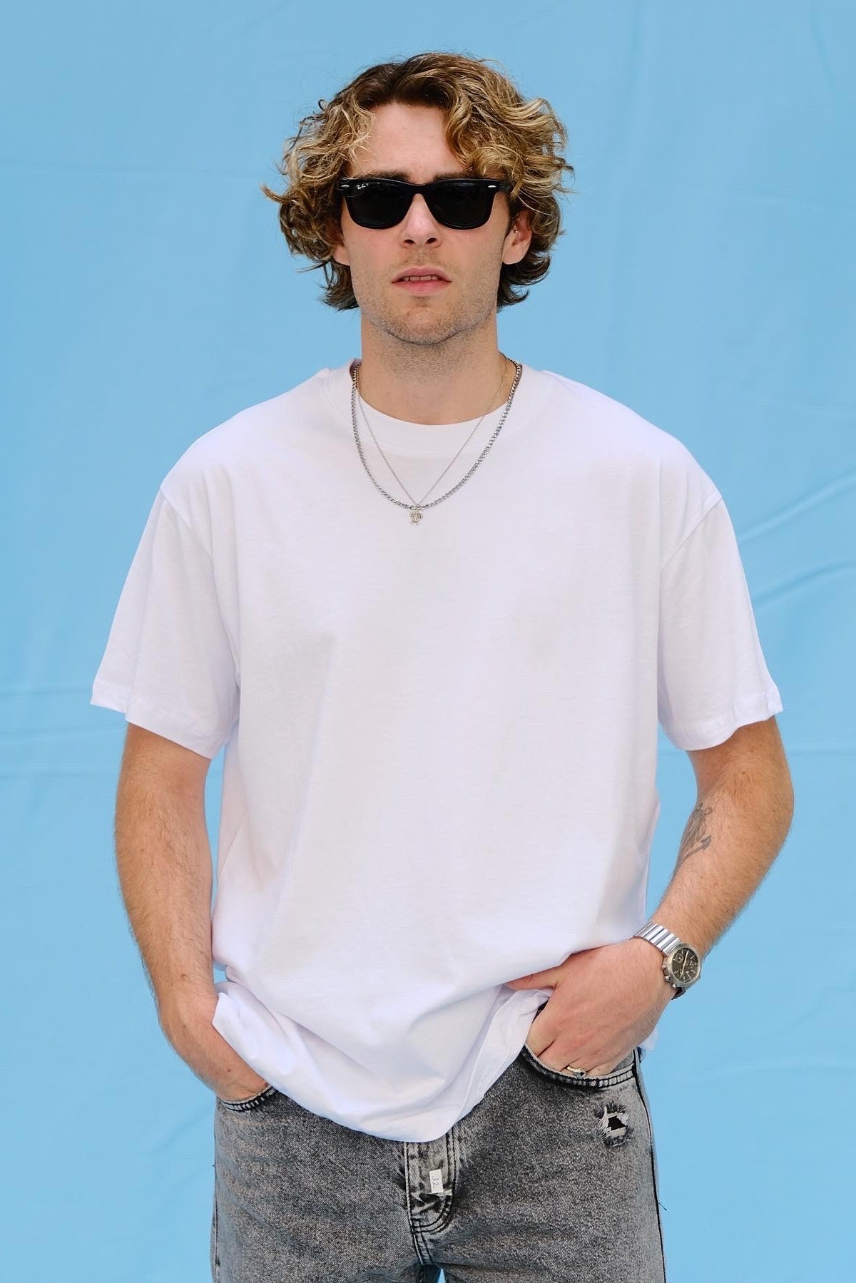 Oversize Basic Beyaz T-Shirt 