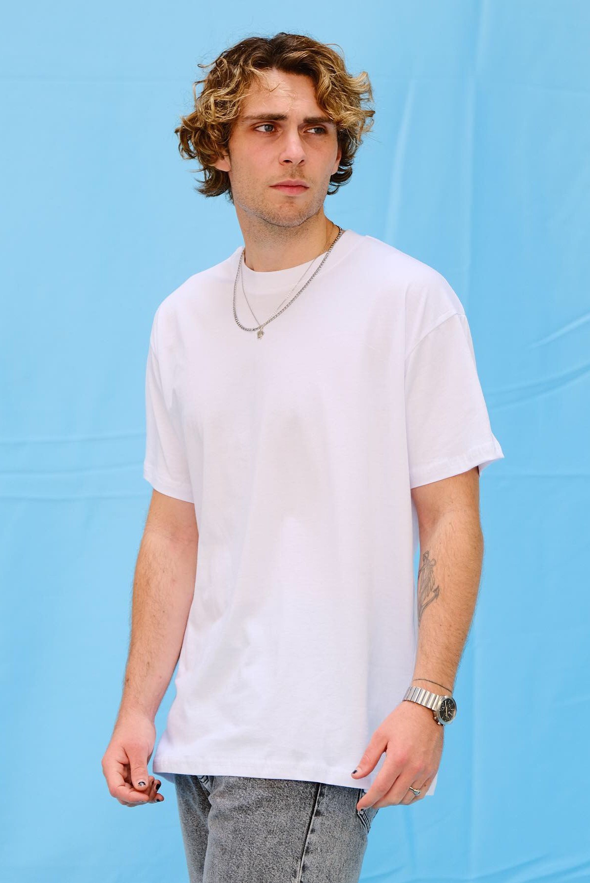 Oversize Basic Beyaz T-Shirt 