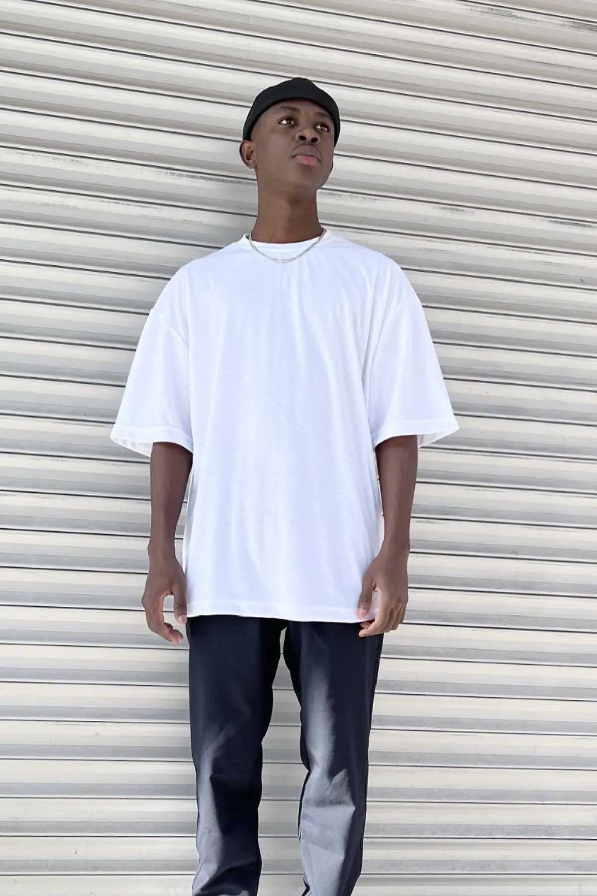 Oversize Basic Beyaz T-Shirt