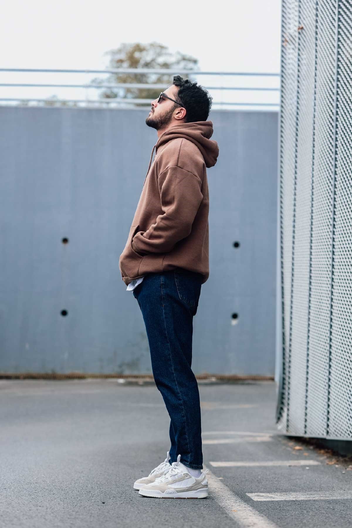 Oversize Basic Kahverengi Sweatshirt 