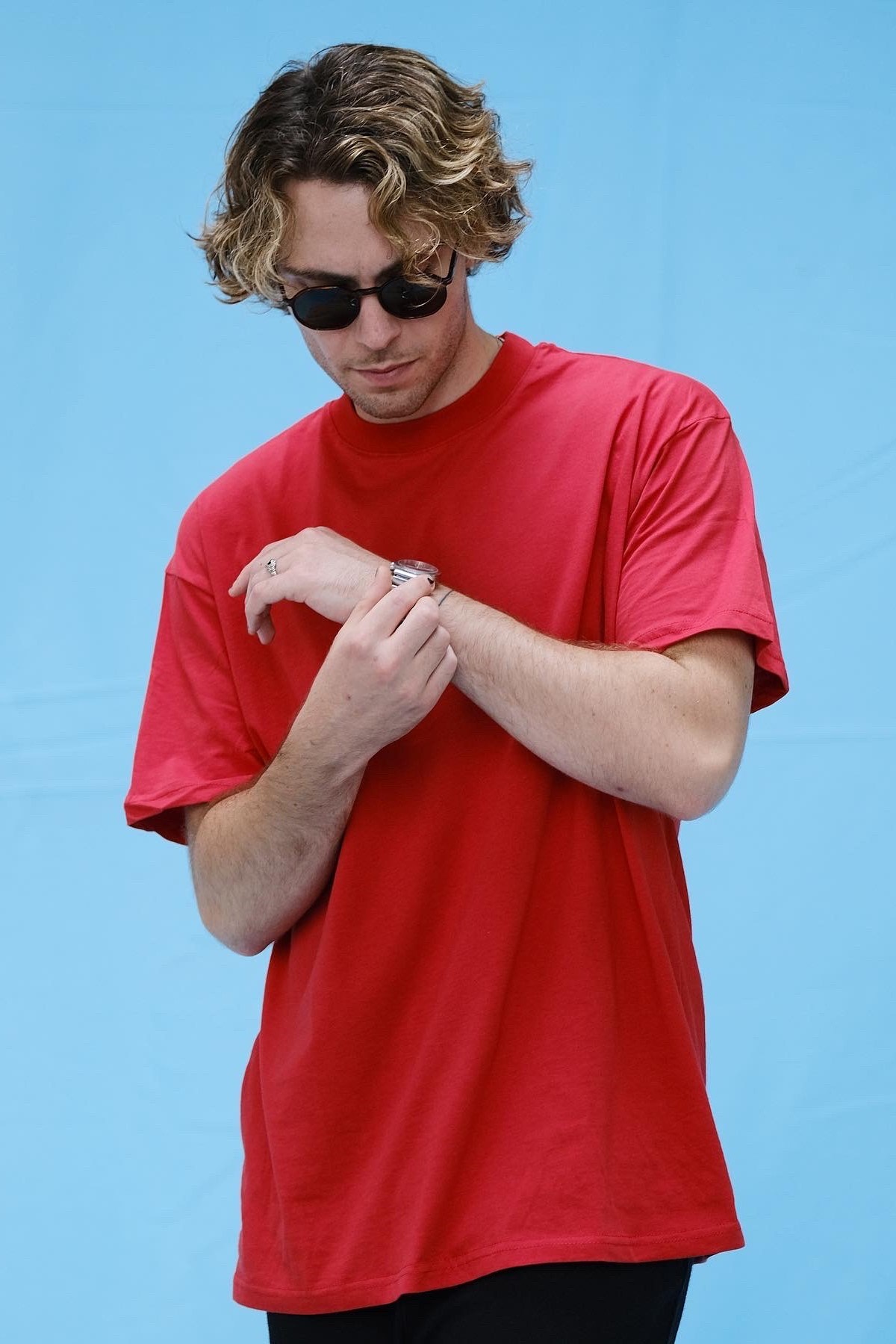 Oversize Basic Kırmızı T-Shirt 