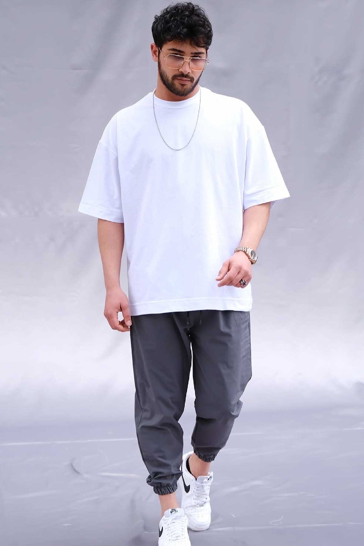 Oversize Basic T-Shirt Beyaz