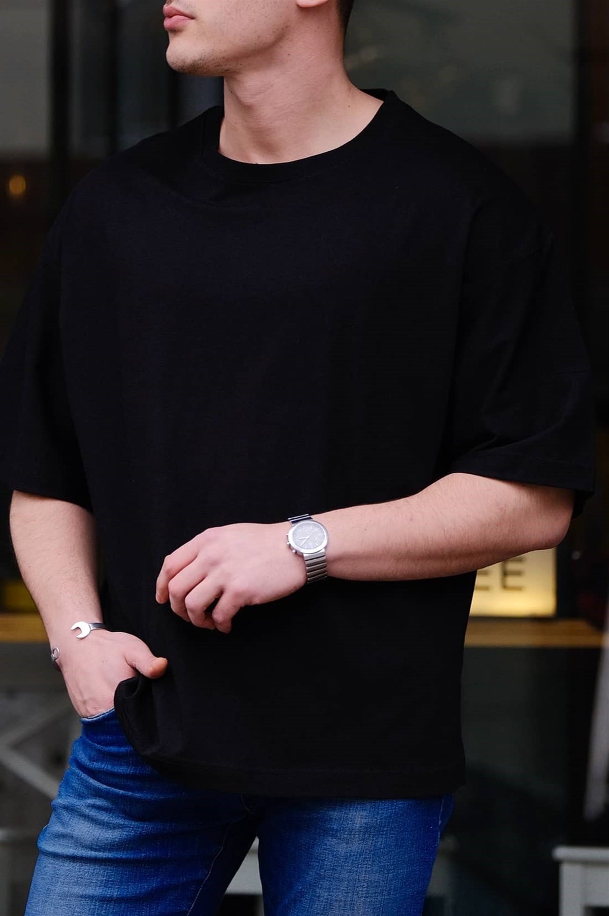 Oversize Basic T-Shirt Siyah