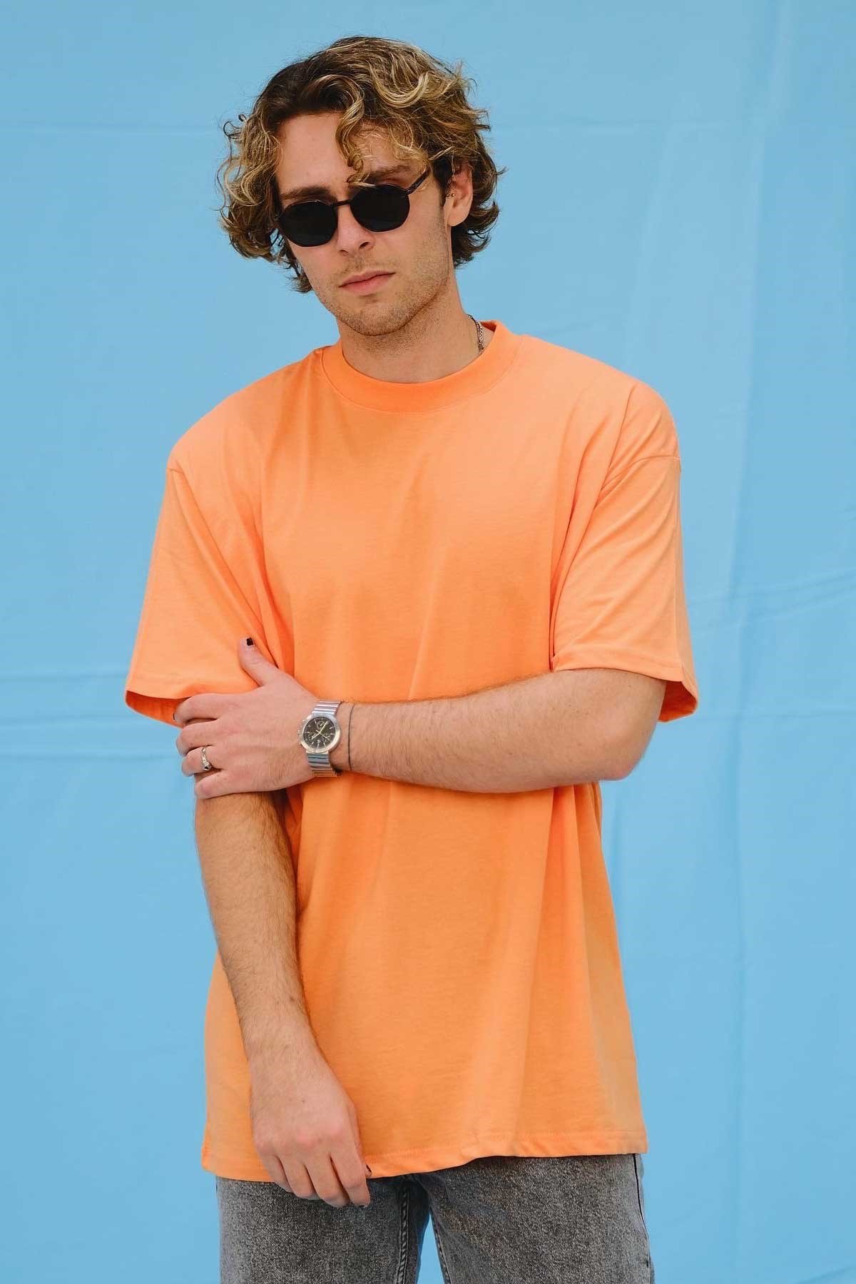 Oversize Basic Turuncu T-Shirt