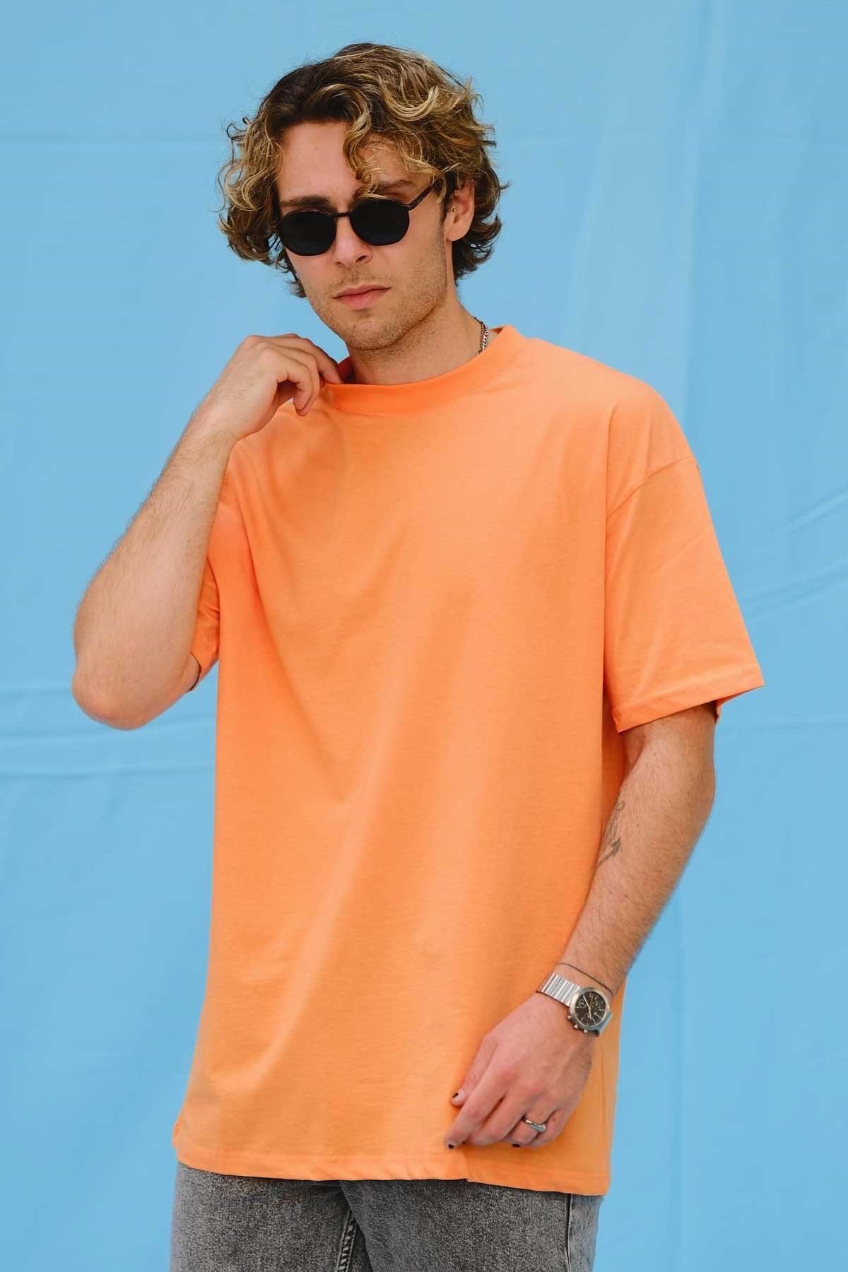 Oversize Basic Turuncu T-Shirt