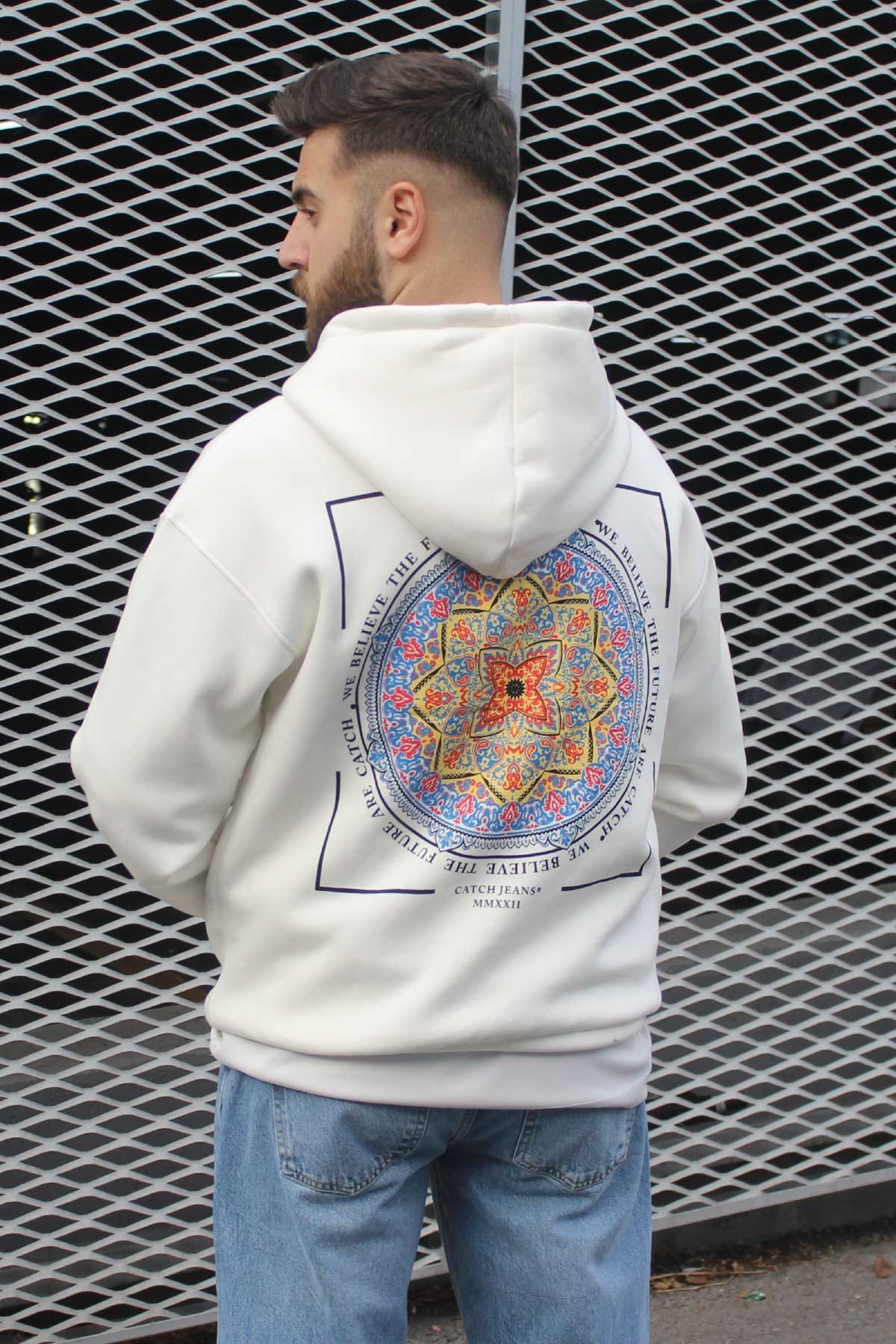 Oversize Baskılı Sweatshirt