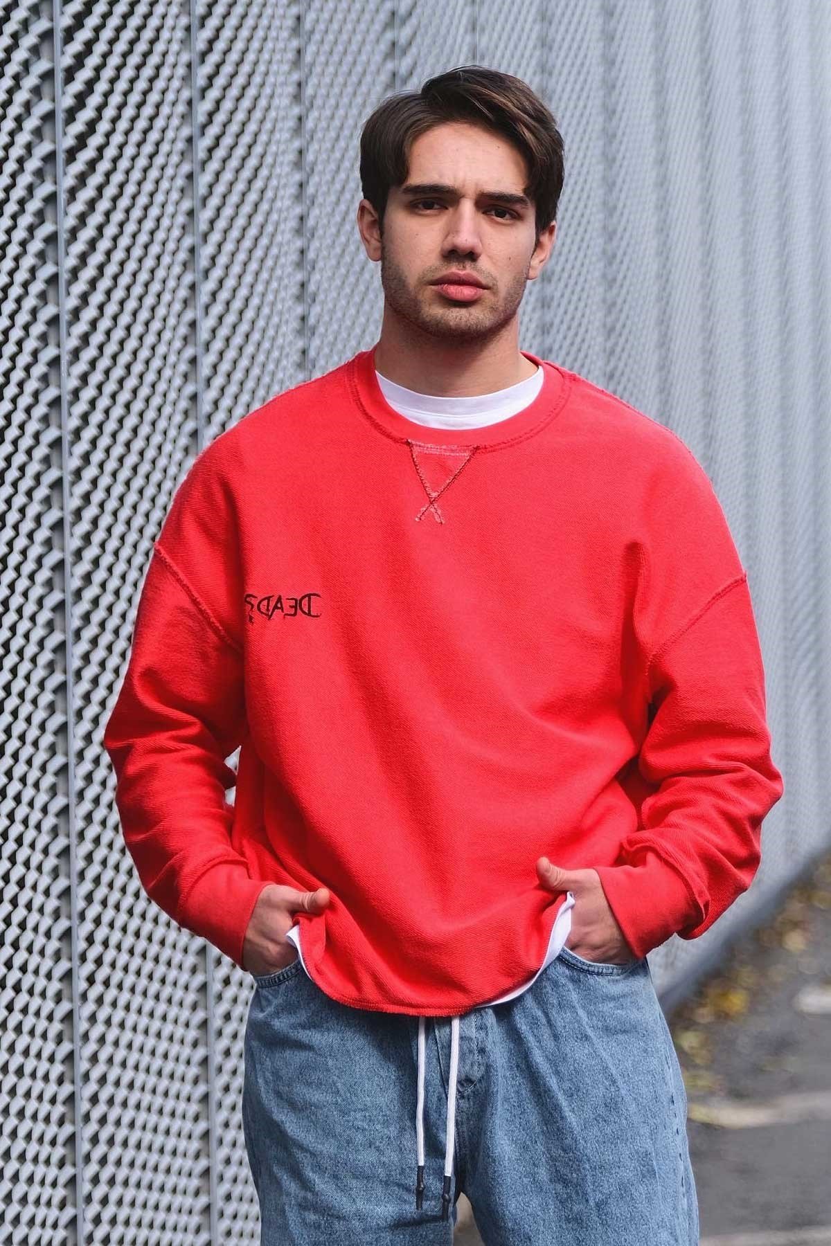 Oversize Çift Taraflı Sweatshirt