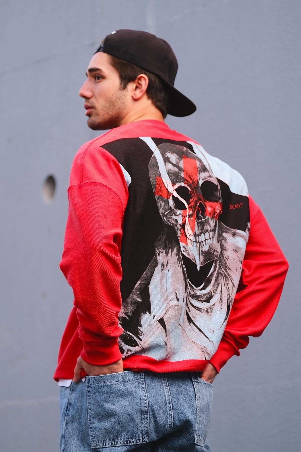 Oversize Çift Taraflı Sweatshirt