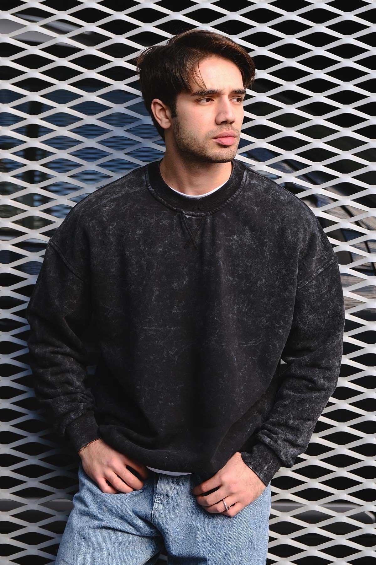 Oversize Çift Taraflı Sweatshirt