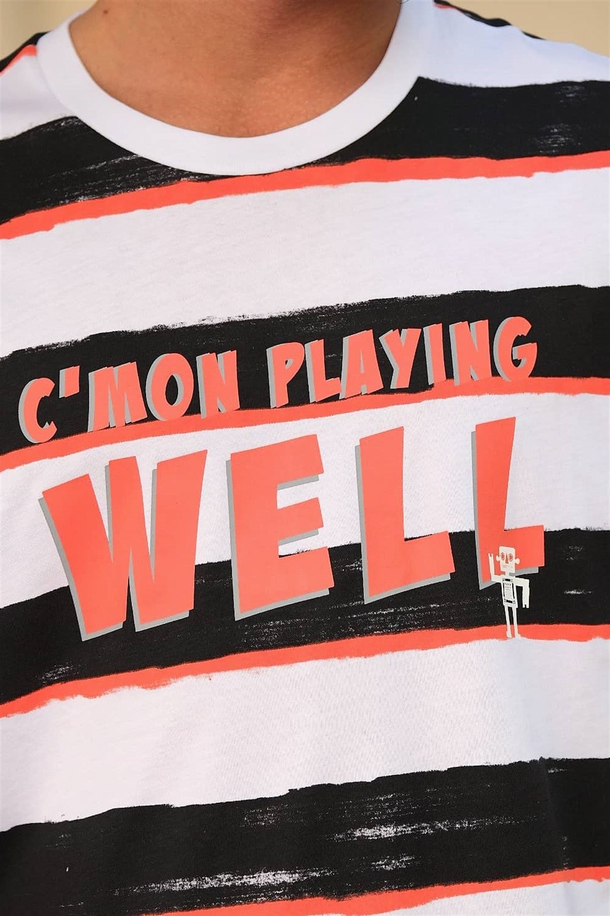 Oversize C'mon Playing Well T-Shirt