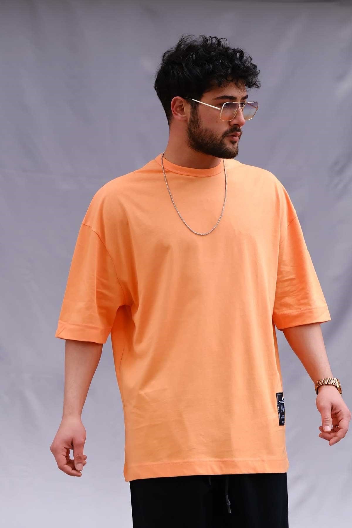 Oversize Dark Future T-Shirt Turuncu