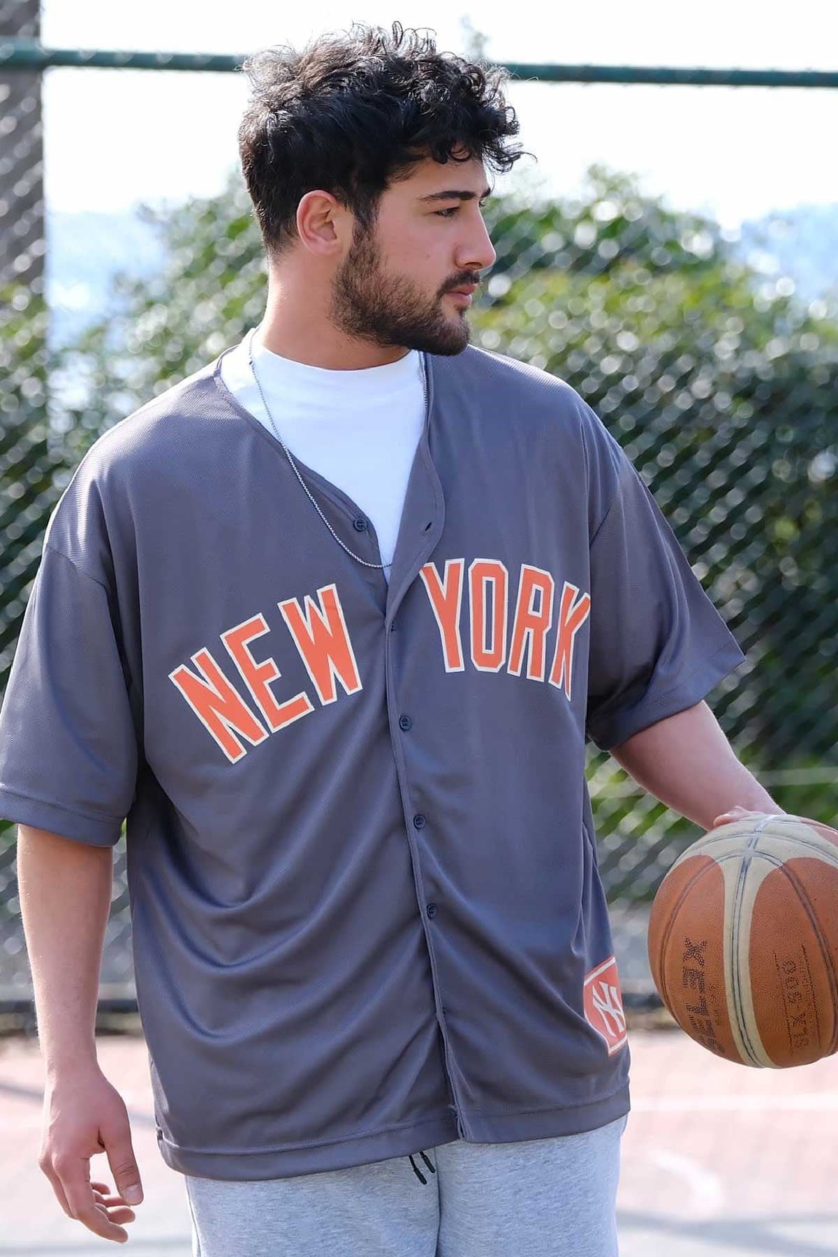 Oversize Gri Ny Forma 