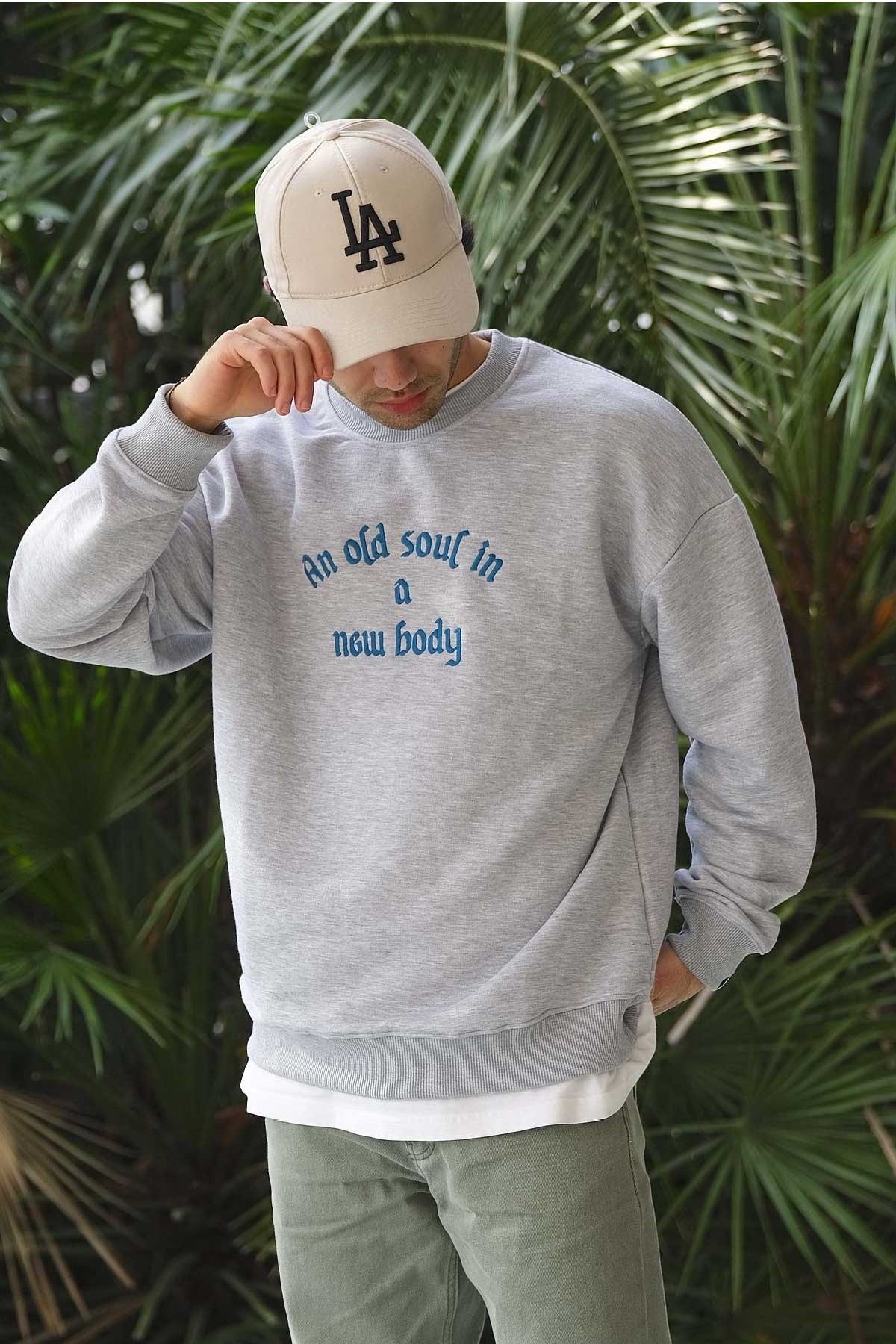 Oversize Gri Sweatshirt