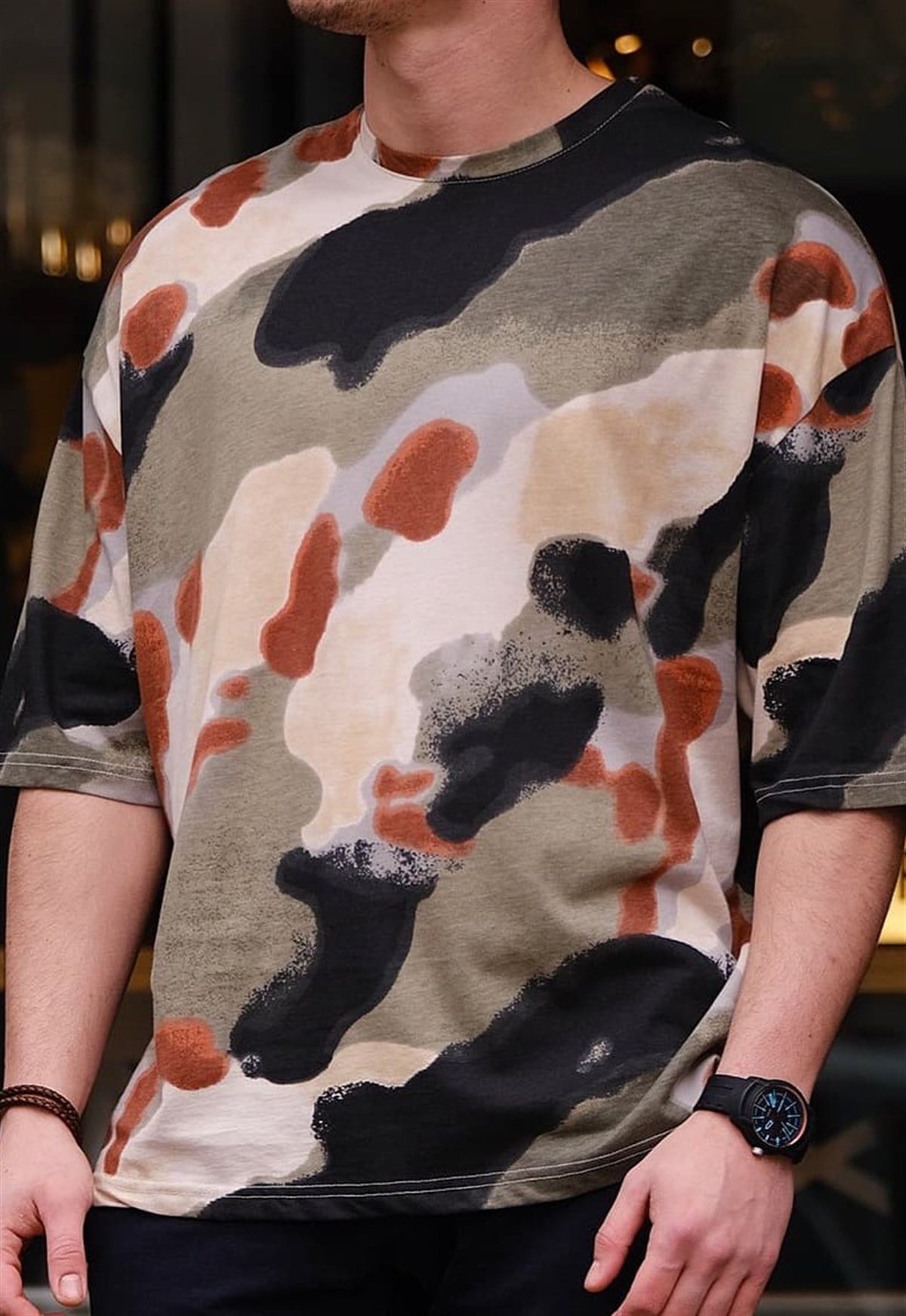 Oversize Kamuflaj T-Shirt