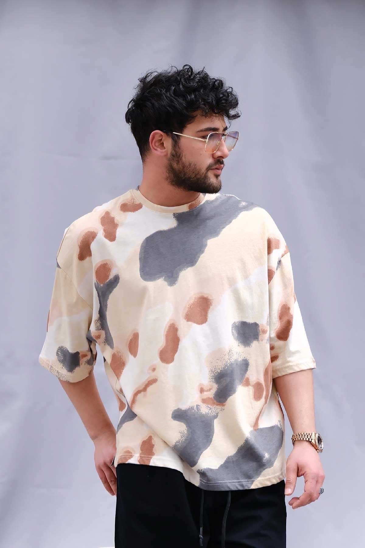 Oversize Kamuflaj T-Shirt