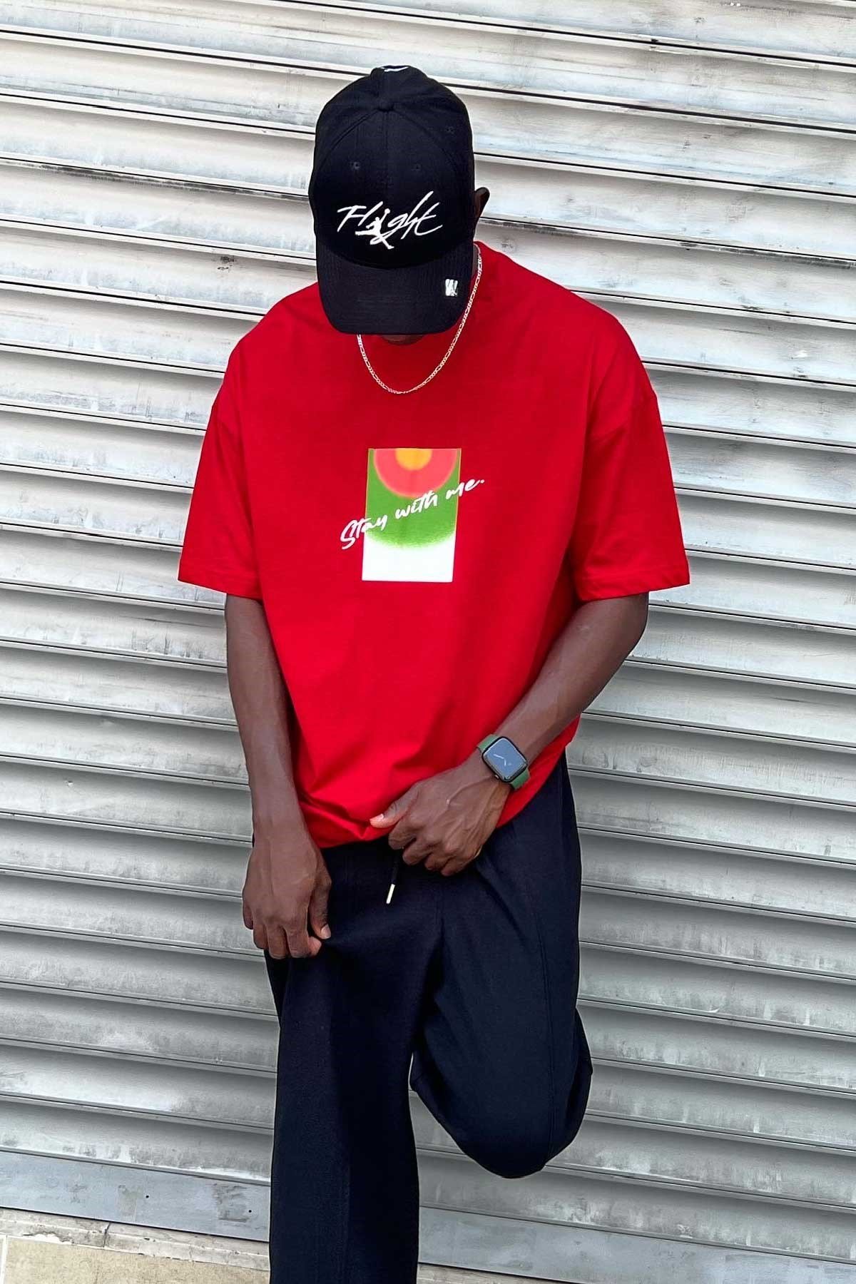 Oversize Kırmızı T-Shirt