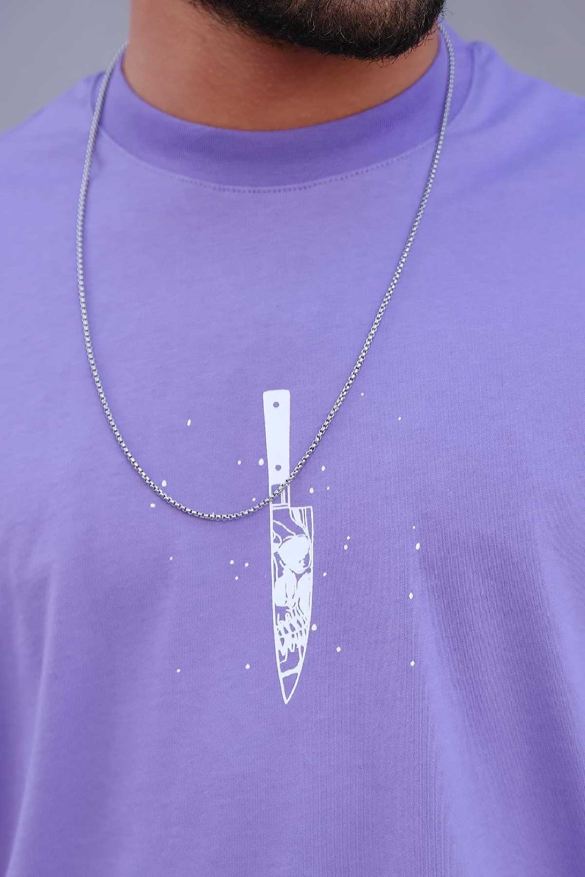 Oversize Knife T-Shirt Mor