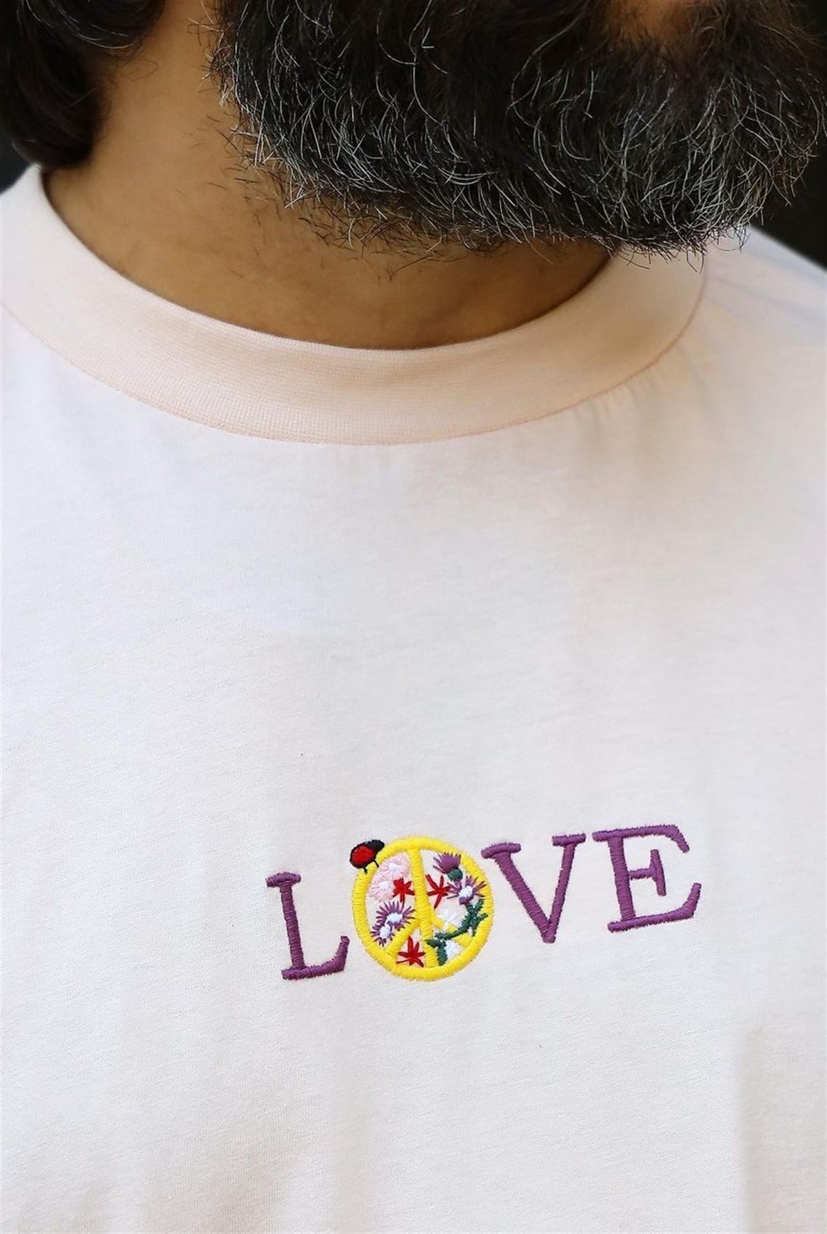 Oversize Love T-Shirt Pembe