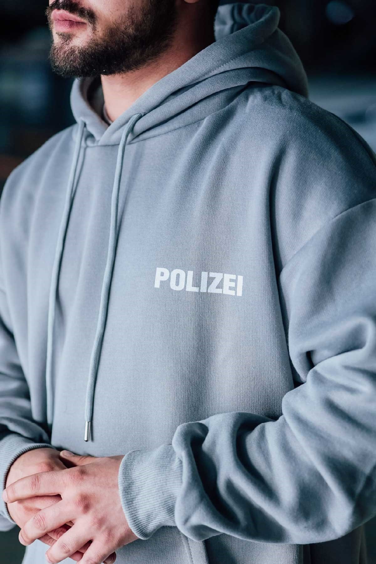 Oversize Polızeı Sweatshirt
