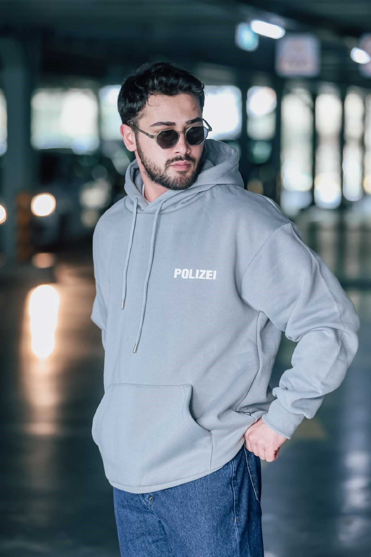 Oversize Polızeı Sweatshirt