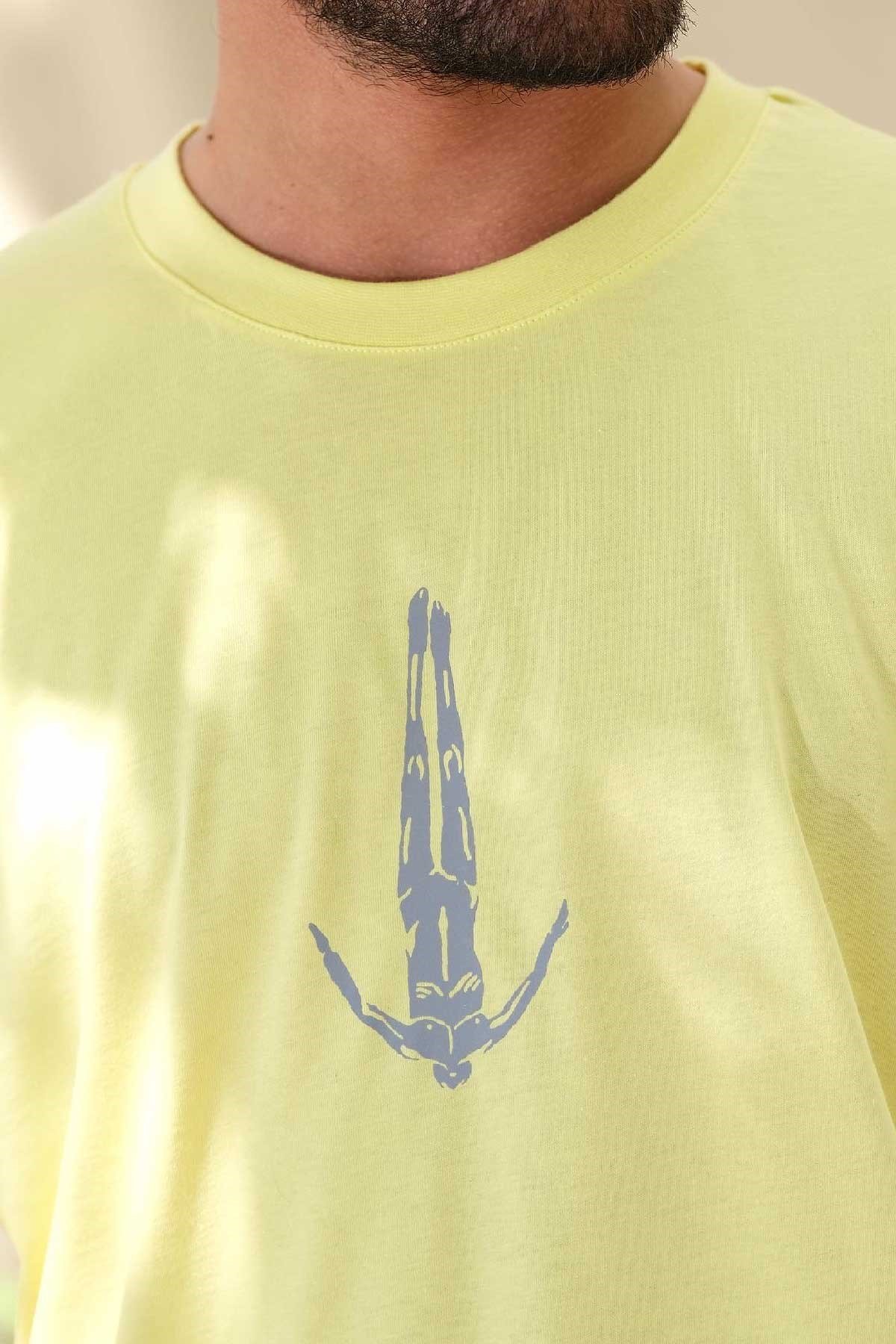 Oversize Sarı T-Shirt