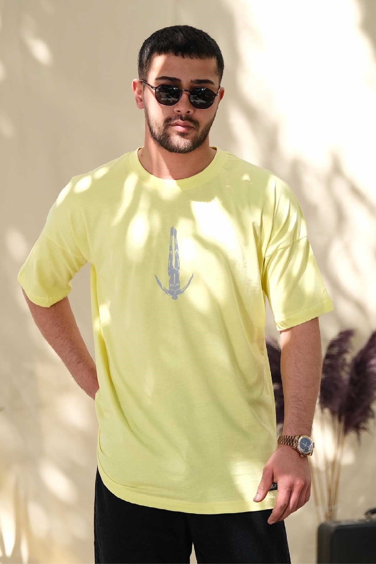 Oversize Sarı T-Shirt
