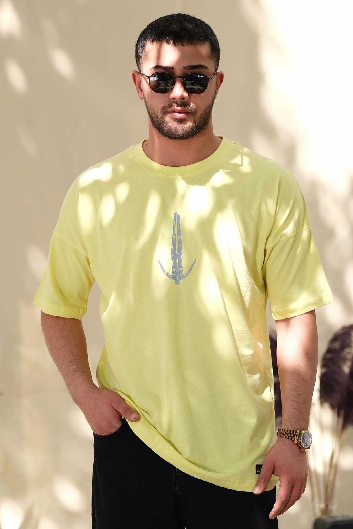 Oversize Sarı T-Shirt