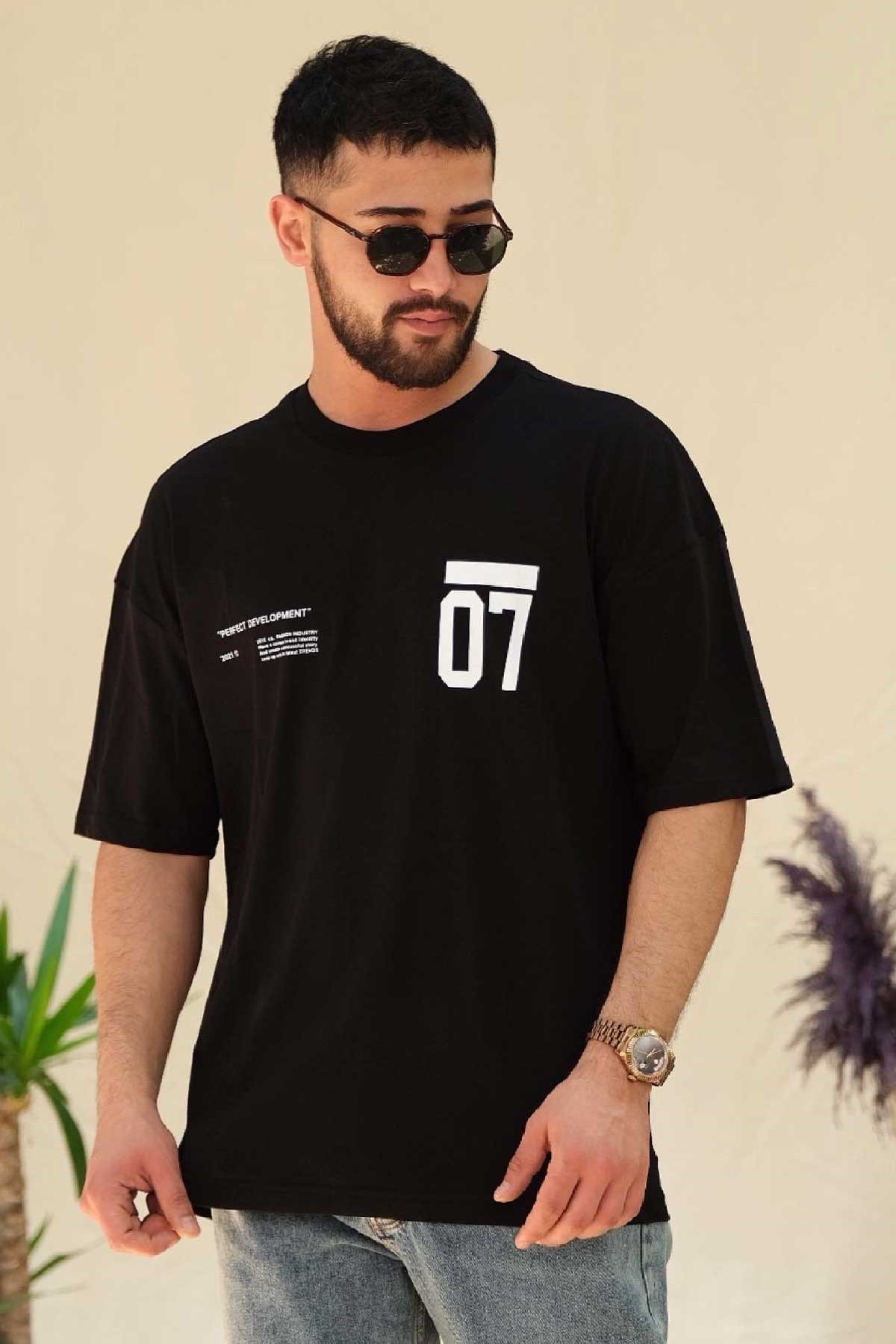 Oversize Siyah 07 T-Shirt