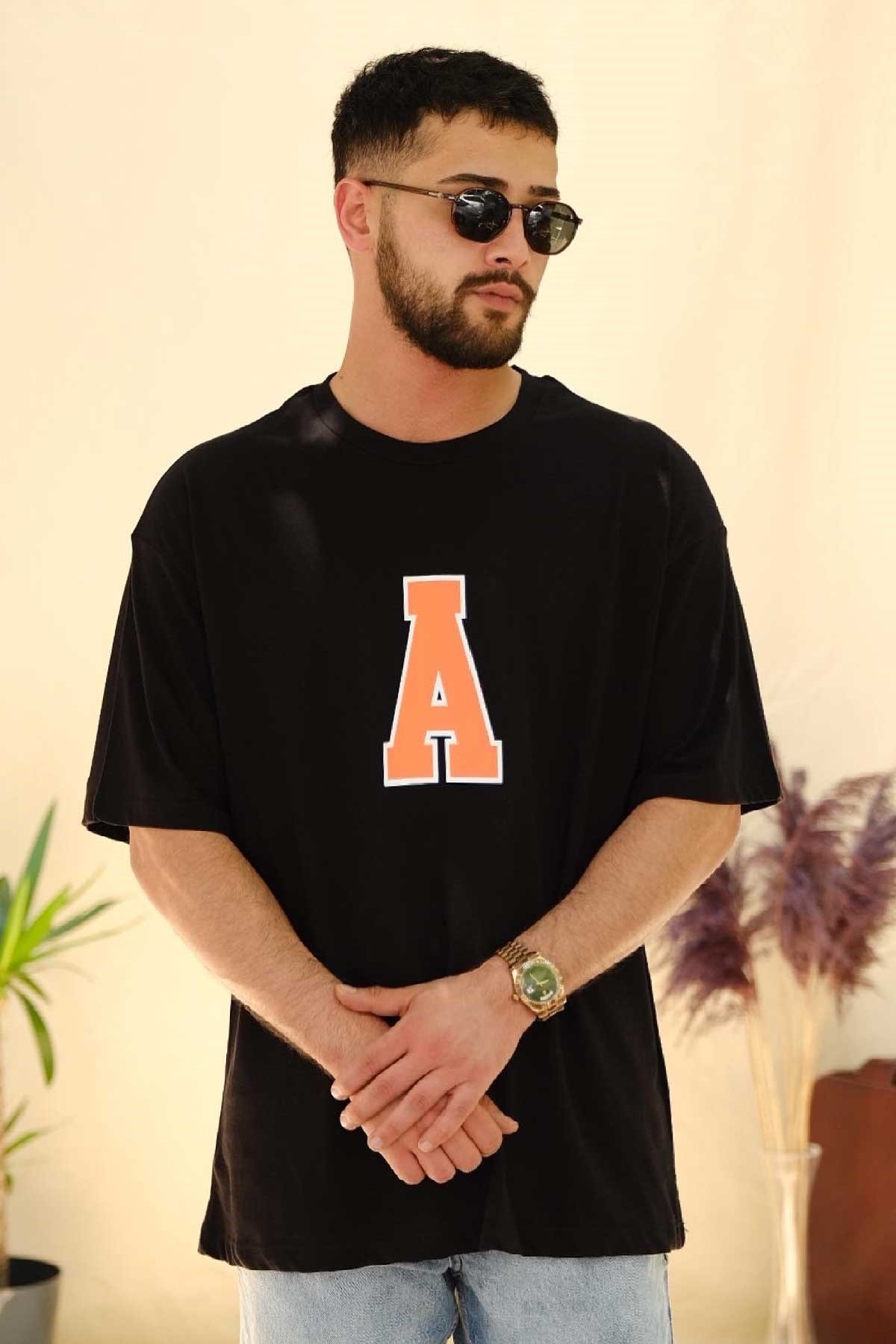 Oversize Siyah Actual T-Shirt