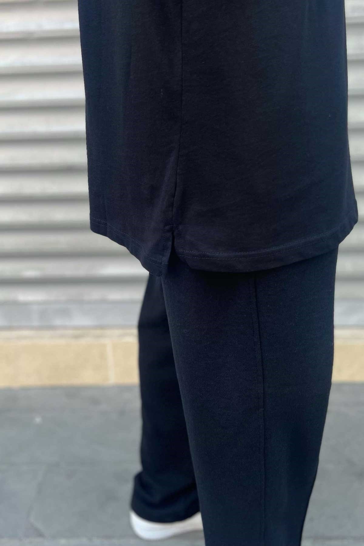Oversize Siyah Basic T-Shirt