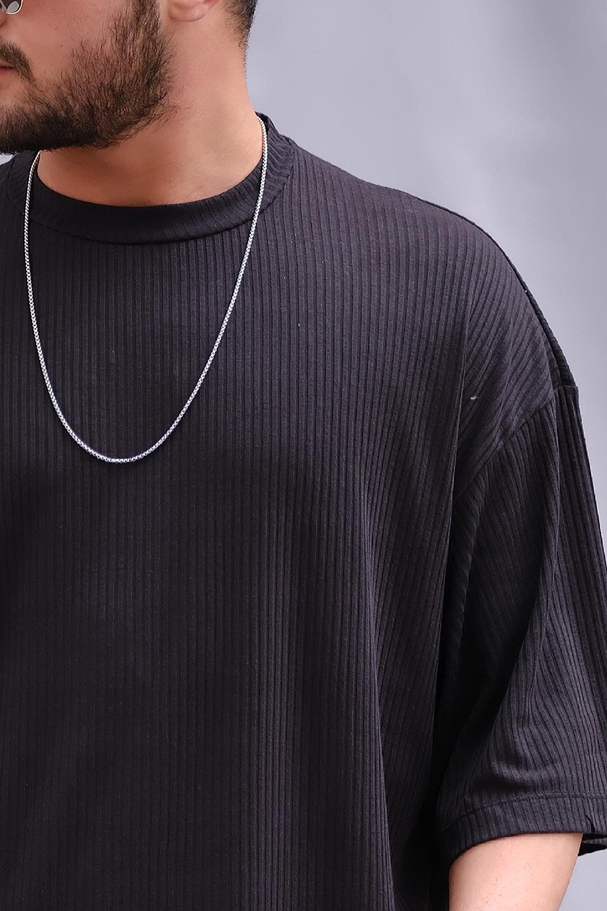 Oversize Siyah Basic T-Shirt