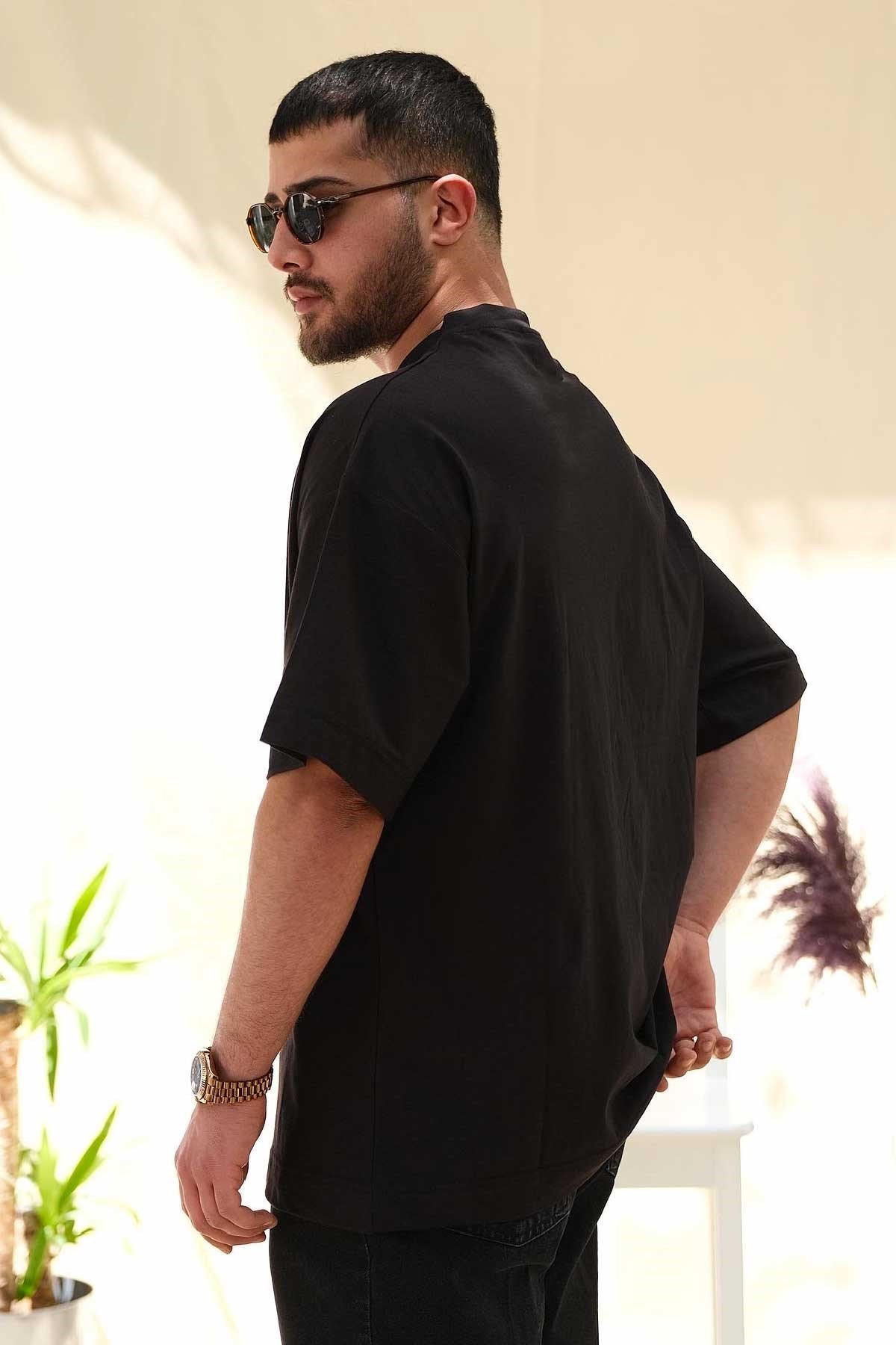 Oversize Siyah Basic T-Shirt
